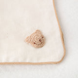 Amorosa mamma ガーゼハンカチ【手編みモチーフ】／くま・うさぎ