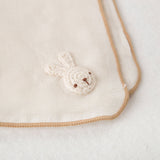 Amorosa mamma ガーゼハンカチ【手編みモチーフ】／くま・うさぎ