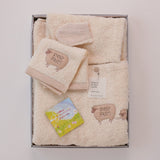 kontex フード付きバスタオル＋ハンカチの箱入り2点セット／フラッフィー／メーカー取り寄せ（1週間以内に入荷）