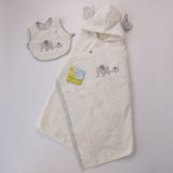 kontex フード付きバスタオル＋スタイの箱入り2点セット／フラッフィー／メーカー取り寄せ（1週間以内に入荷）