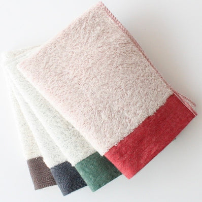 kontex／Organic Cottonフェイスタオル／ヘリンボーンシリーズ