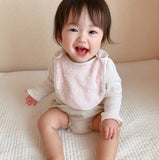 kontex フード付きバスタオル＋スタイ+ハンカチの箱入り3点セット／ナチュラルドット／メーカー取り寄せ（1週間以内に入荷）