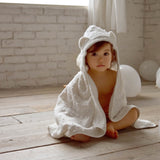 kontex フード付きバスタオル／ナチュラルドット／メーカー取り寄せ（1週間以内に入荷）